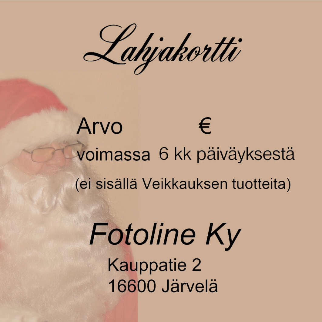 Fotoline lahjakortti
